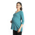 Zeme Organics Maternity Top - Green